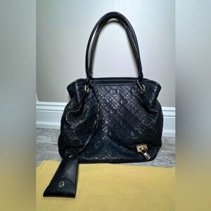Louis Vuitton Black Monogram Antheia Lilia GM Lambskin Leather Handbag